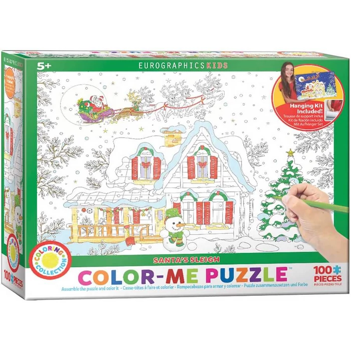 EuroGraphics 6111-0917 - Santa's Sleigh - 100 db-os Color me puzzle