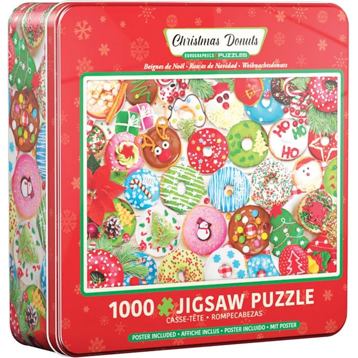 EuroGraphics 8051-5660 - Christmas Donuts - 1000 db-os puzzle fém dobozban