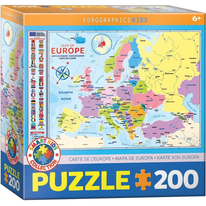 EuroGraphics 6200-5374 - Map of Europe - 200 db-os puzzle