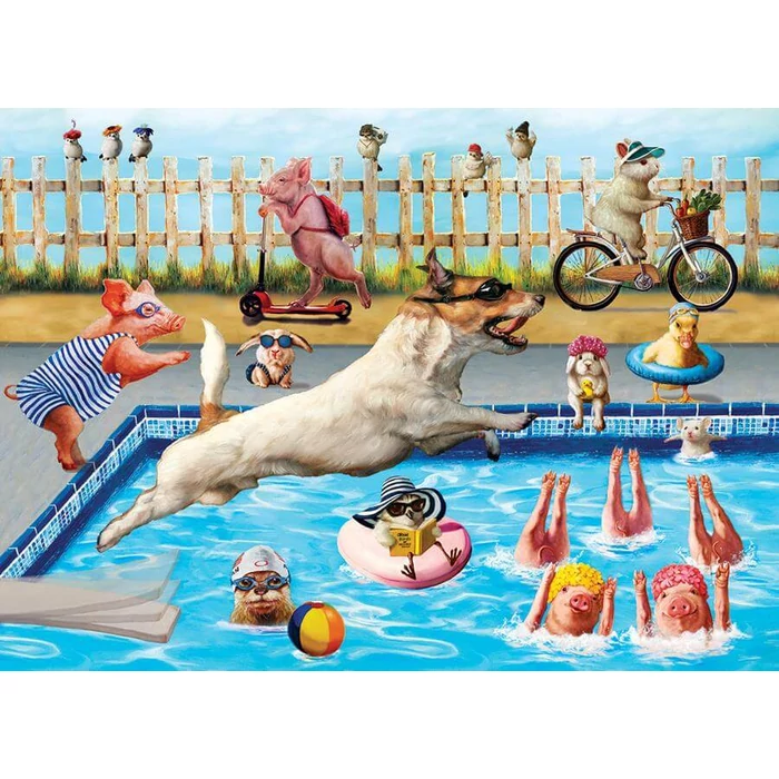EuroGraphics 6331-5878 - Crazy Pool Day by Lucia Heffe - 300 db-os 3D Lenticular puzzle