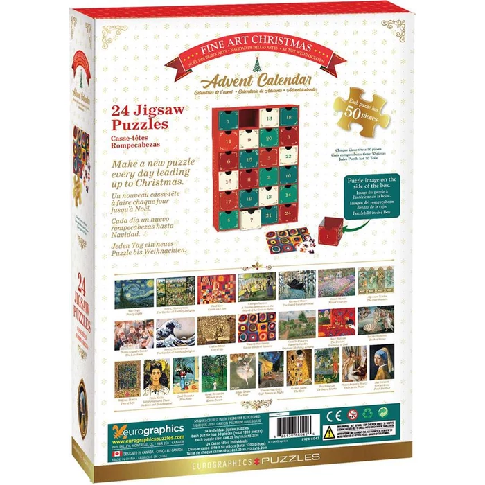 EuroGraphics 8924-6042 - Masterpieces - Adventi kalendárium puzzle