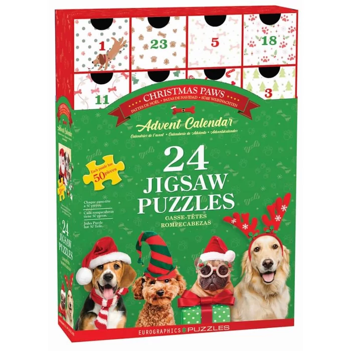 EuroGraphics - 8924-5921 - Christmas Paws - Adventi kalendárium puzzle