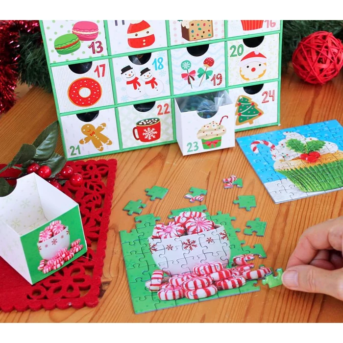 EuroGraphics 8924-5666 - Sweet Christmas - Adventi kalendárium puzzle