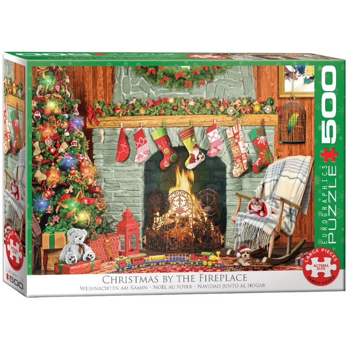 EuroGraphics 6500-5502 - Christmas by the Fireplace - 500 db-os puzzle