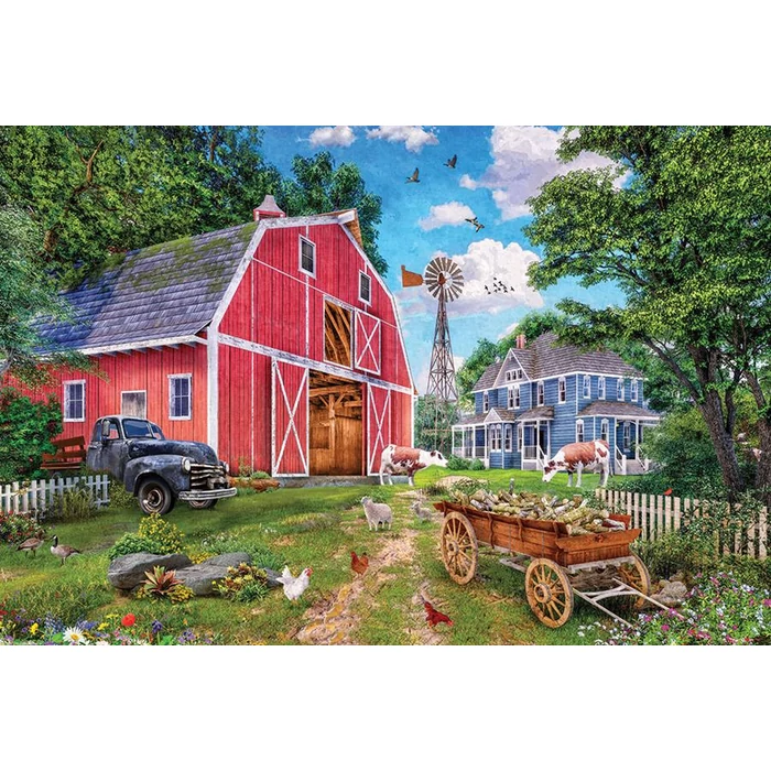 EuroGraphics 8551-5601 - Family farm - 550 db-os puzzle fém dobozban