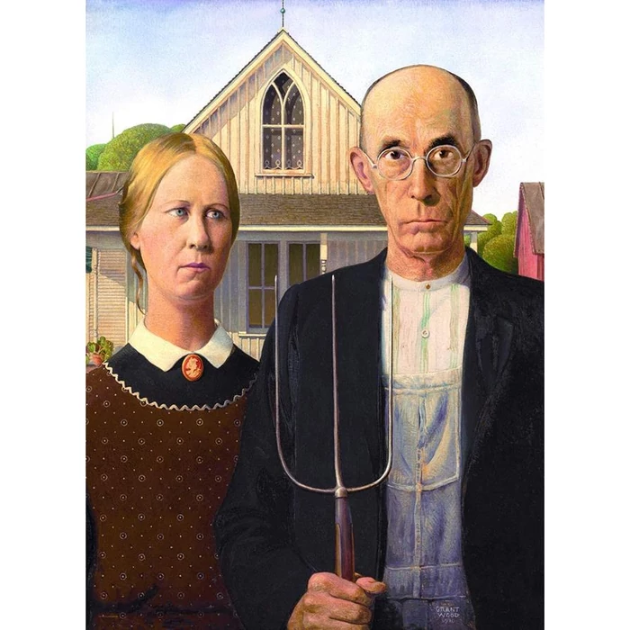 EuroGraphics 6000-5479 - American Gothic, Wood - 1000 db-os puzzle