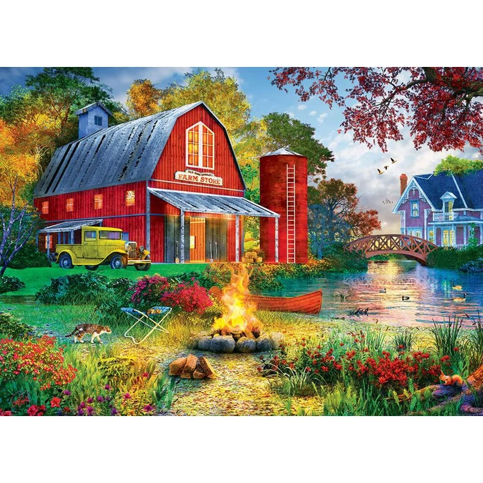 EuroGraphics 6000-5527 - Campfire by the Barn, Dominic Davison - 1000 db-os puzzle