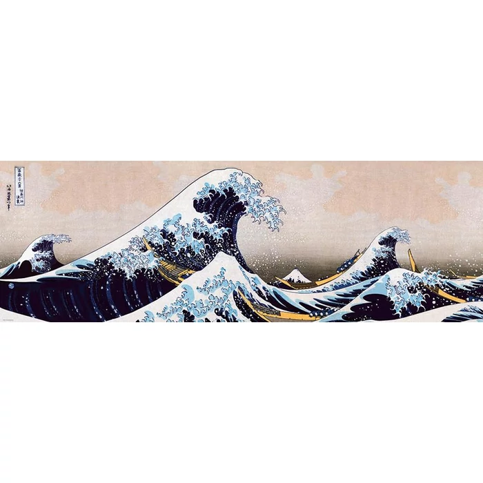 EuroGraphics 6010-5487 - Panoráma puzzle - Great Wave of Kanagawa, Hokusai - 1000 db-os puzzle