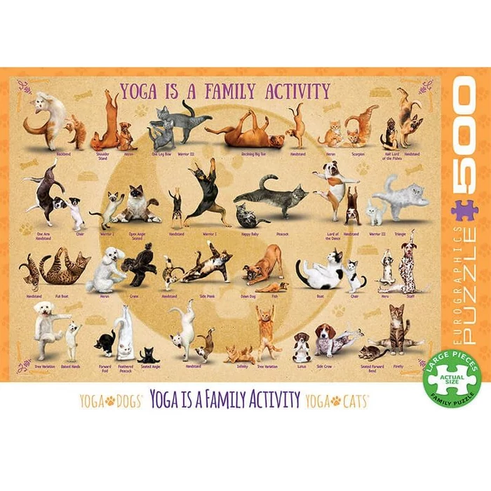 EuroGraphics 6500-5354 - Yoga is a Family Activity - 500 db-os puzzle