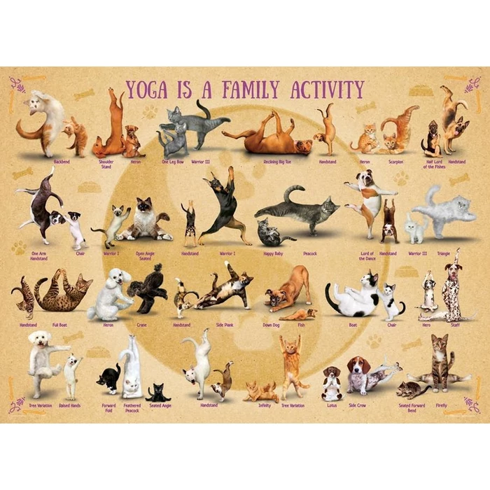 EuroGraphics 6500-5354 - Yoga is a Family Activity - 500 db-os puzzle