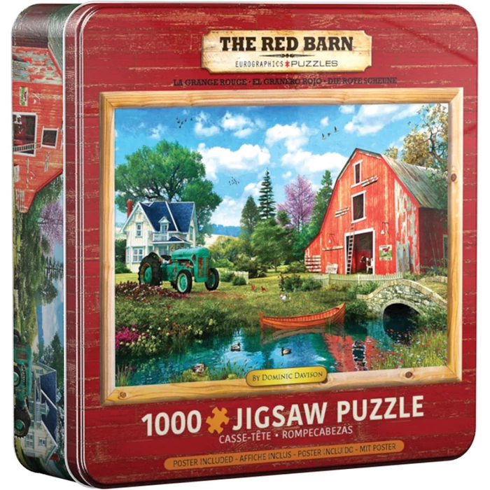 EuroGraphics 8051-5526 - The Red Barn by Dominic Davidson - 1000 db-os puzzle fém dobozban