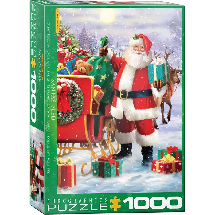 EuroGraphics 6000-5639 - Santa with Sled by Simon Tread - 1000 db-os puzzle