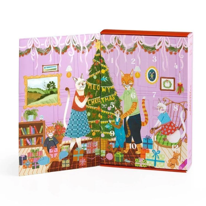 Galison 86006 - Meowy Christmas 12 Days of puzzles - 500 db-os Adventi kalendárium puzzle