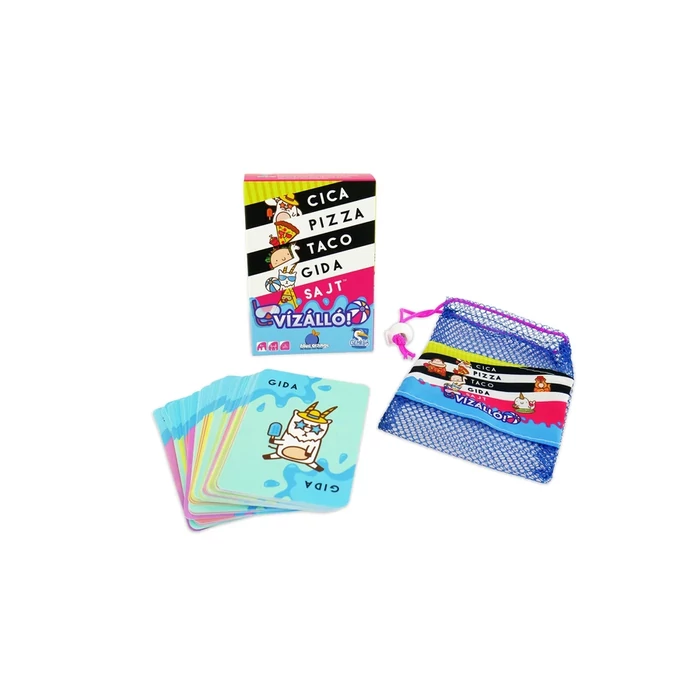Vízálló cica, pizza, taco, gida, sajt társasjáték (BLU34870)