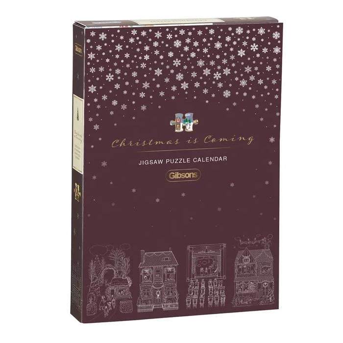 Gibsons 9503 - Chistmas is Coming Calendar - 12 x 80 db-os puzzle dísz dobozban
