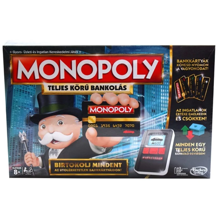 Hasbro - Monopoly Teljeskörű bankolás társasjáték (B6677)