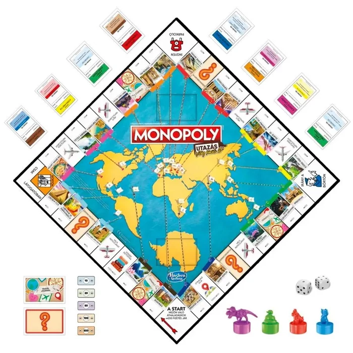 Hasbro - Monopoly Utazás - Világ körüli út társasjáték