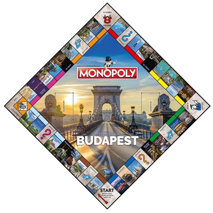 Hasbro - Monopoly Budapest - Top látnivalók társasjáték 