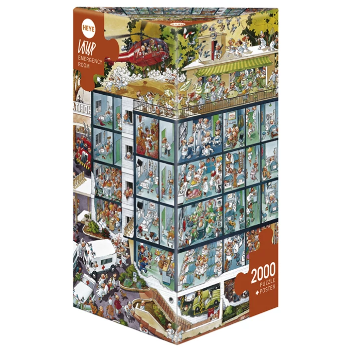 Heye 25784 - Triangular puzzle - Sürgősségi szoba, Loup - 2000 db-os puzzle