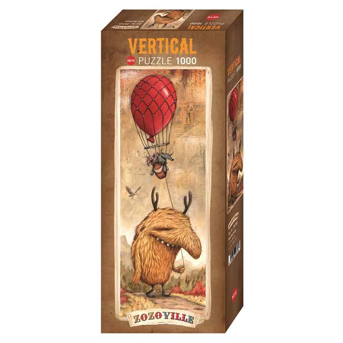 Heye 29743 - Vertical puzzle - Zozoville, Piros léggömb - 1000 db-os puzzle