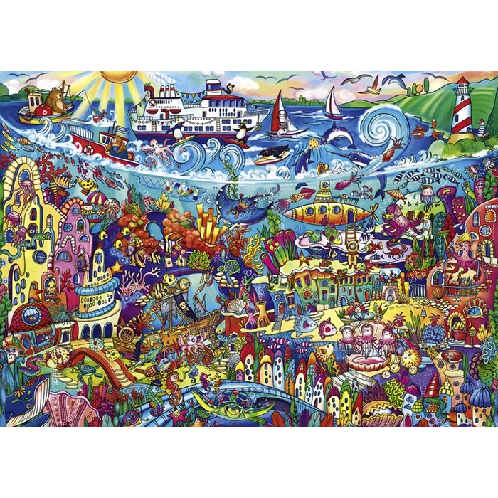 Heye 29839 - Triangular puzzle - Magic Sea, Rita Bermans - 1000 db-os puzzle