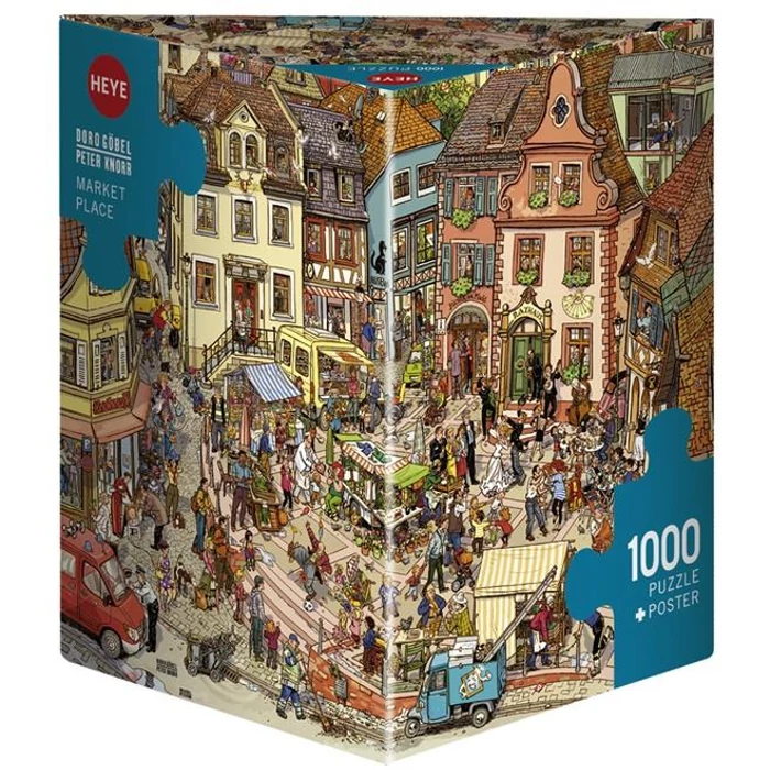 Heye 29884 - Triangular puzzle - Market Place, Göbel és Knorr - 1000 db-os puzzle