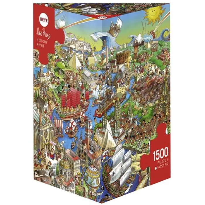 Heye 29890 - Triangular puzzle - History River, Prades - 1500 db-os puzzle