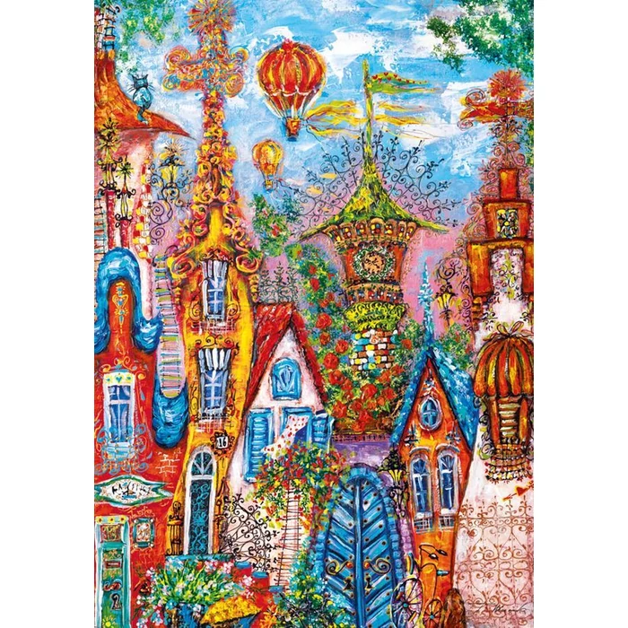 Heye 30064 - Charming Village - Blue Gate - 500 db-os puzzle