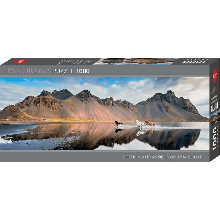 Heye 29946 - Panoráma puzzle - Iceland Horses, Edition Humboldt - 1000 db-os puzzle