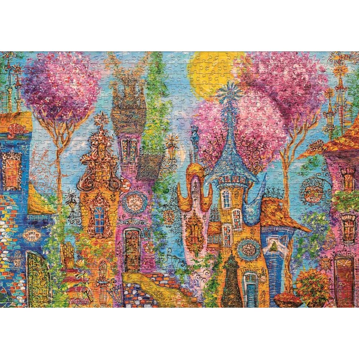 Heye 30012 - Charming Village - Pink Trees, Tatyana Murovas - 1000 db-os puzzle
