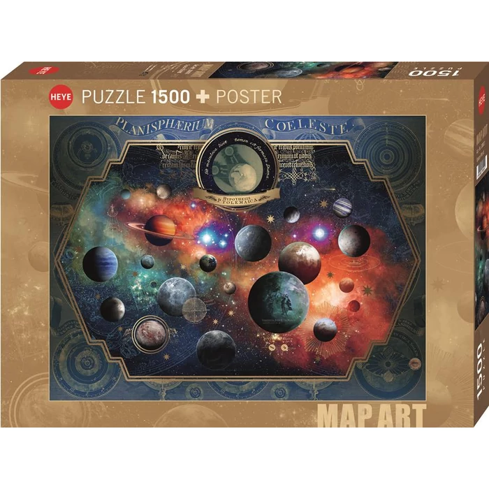 Heye 30001 - Map Art - Space World, Sanchez - 1500 db-os puzzle