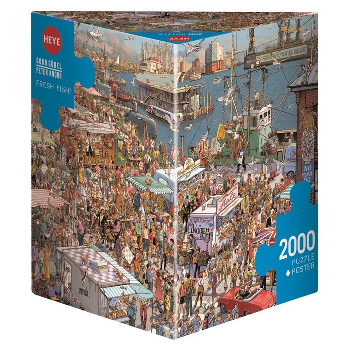 Heye 30025 - Fresh Fish, Göbel/Knorr - 2000 db-os Triangular puzzle