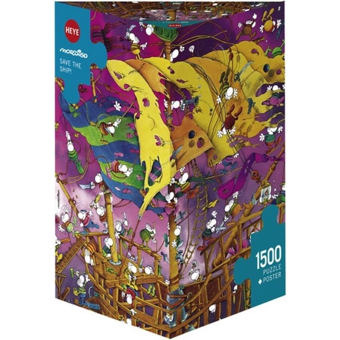 Heye 29924- Triangular puzzle - Save The Ship!, Mordillo - 1500 db-os puzzle