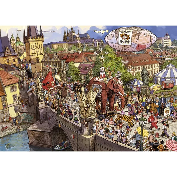 Heye 29926 - Triangular puzzle - Street Parade, Doro Göbel - 2000 db-os puzzle