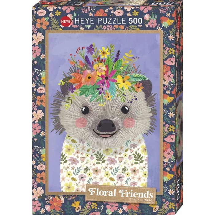 Heye 29952 - Floral Friends - Funny Hedgehog - 500 db-os puzzle