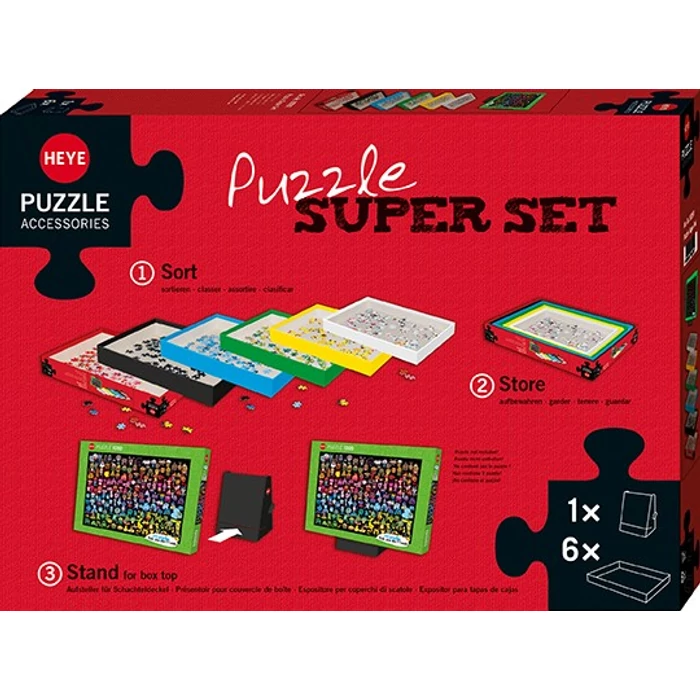 Heye 80591 - Super Set - Puzzle rendszerező állvánnyal 