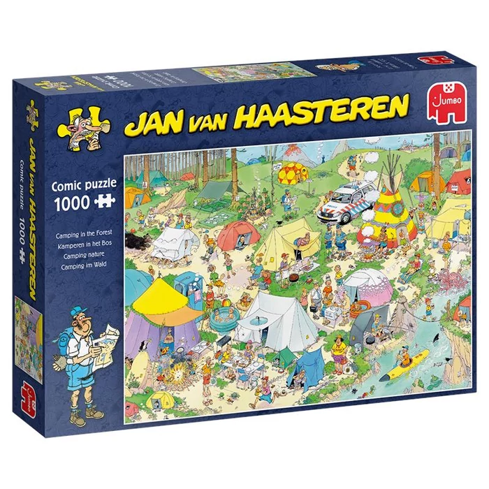 Jumbo 19086 - Jan Van Haasteren - Erdei tábor - 1000 db-os puzzle