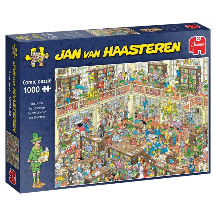 Jumbo 19092 - Jan Van Haasteren - Könytár - 1000 db-os puzzle
