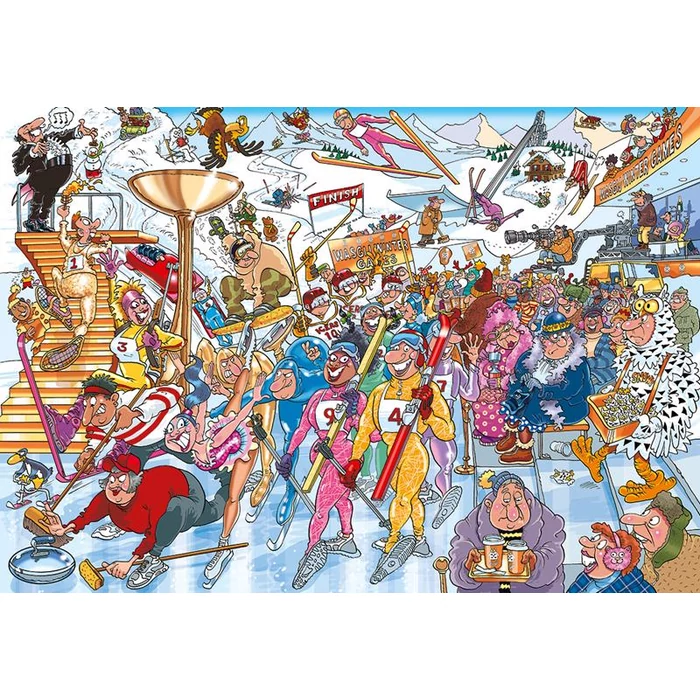 Jumbo 25012 - Wasgij Mystery - Téli olimpia - 1000 db-os puzzle