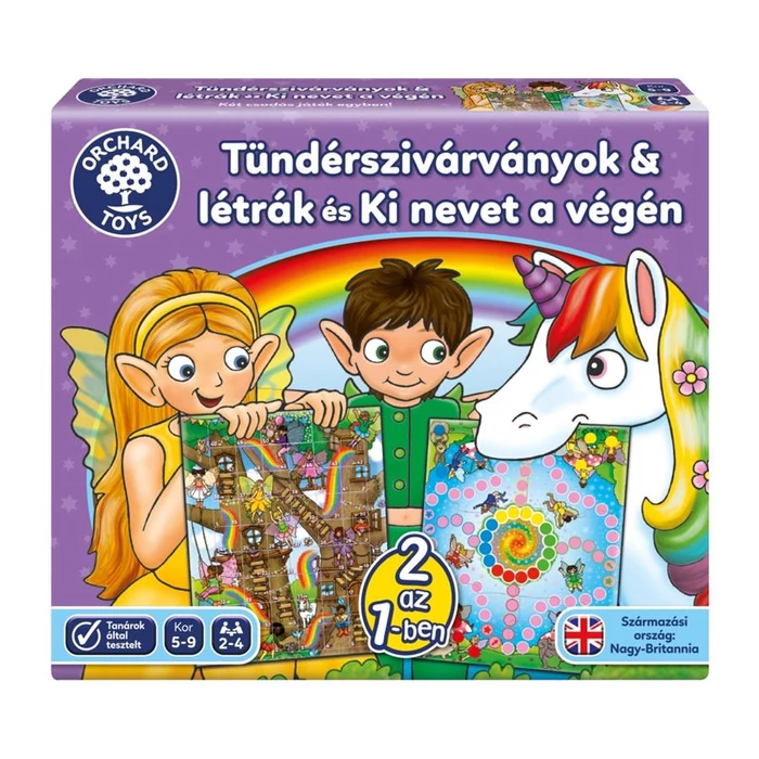 Orchard Toys - Tündérszivárványok és létrák, Ki nevet a végén társasjáték (HU059)