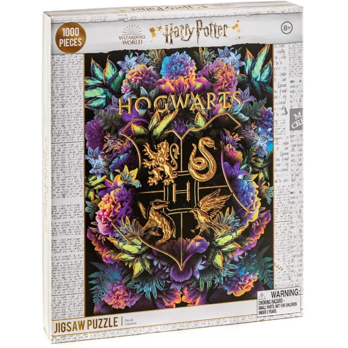 Paladone PP7907HP - Harry Potter - Virág mintás Roxfort címer - 1000 db-os puzzle