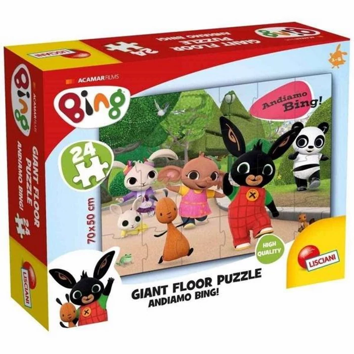 Lisciani 74709 - Bing - Gyerünk Bing! - 24 db-os Floor puzzle