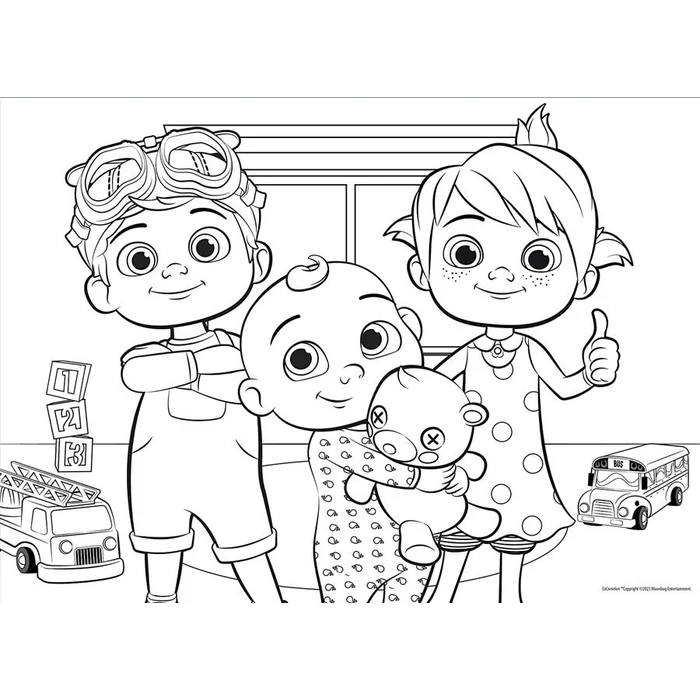 Lisciani 91065 Cocomelon - Maci ölelés - 60 db-os Maxi Floor puzzle