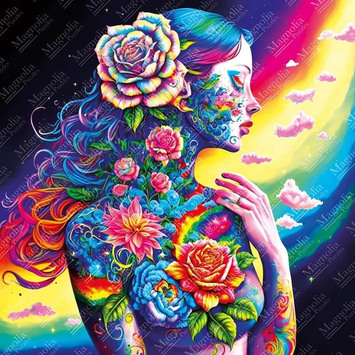 Magnolia 8610 - Flower Goddess - Elif Hürdogan Special Edition - 1023 db-os Square puzzle