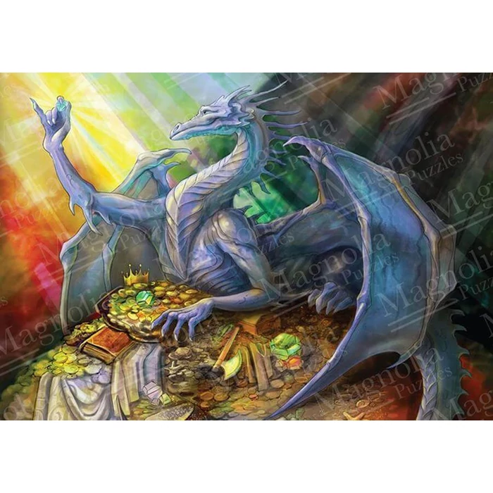 Magnolia 3509 - Blue Dragon and Treasure - 1500 db-os Mini puzzle