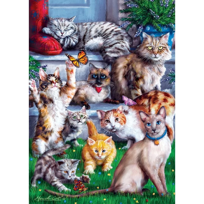MasterPieces 71909 - Furry Friends - Butterfly Chasers - 1000 db-os puzzle