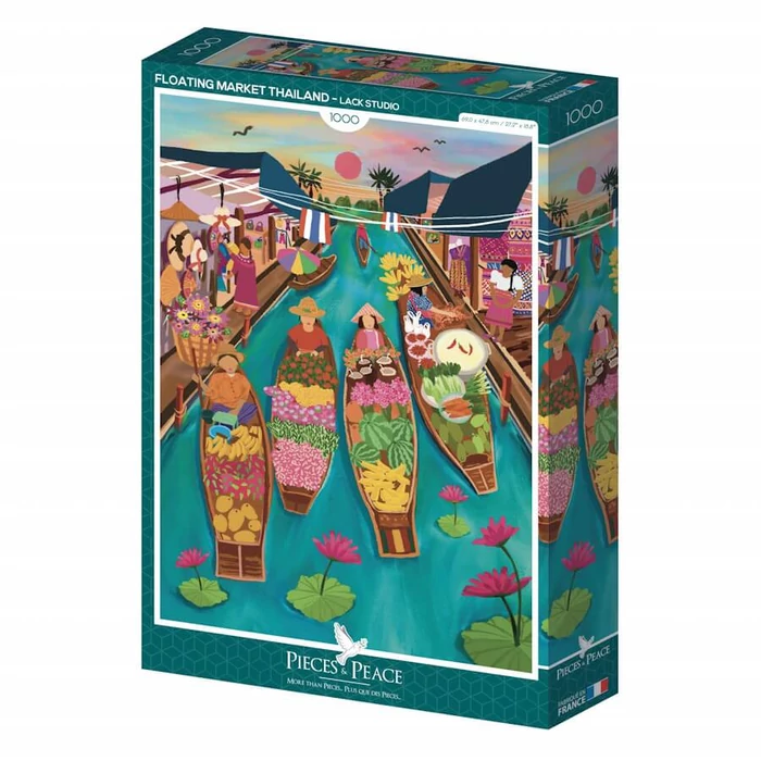 Pieces & Peace 0136 - Floating Market Thailand - 1000 db-os puzzle