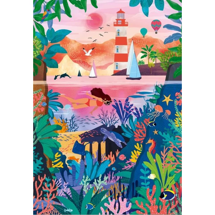 Pieces & Peace 0180 - Fonds Marins Colorés - 1000 db-os puzzle