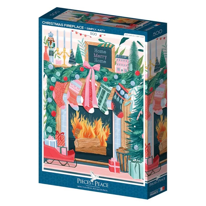 Pieces and Peace 500 db-os puzzle - Christmas Fireplace (0118)