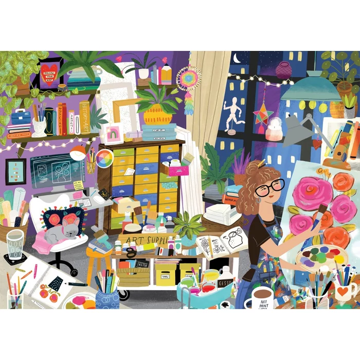 Pieces & Peace 0170 - My Happy Palace is in the Art Studio - 1500 db-os puzzle